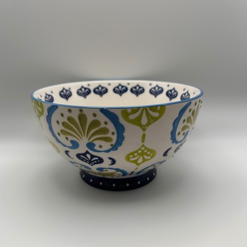 Bohemian stoneware footed - footed, bowl