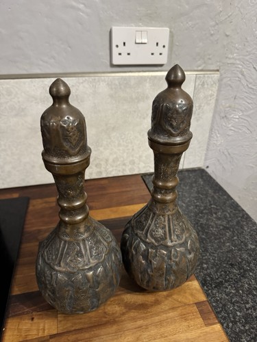 Pair islamic copper - pair, bottle