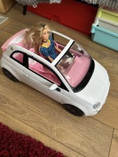 Mattel  White and pink Fiat