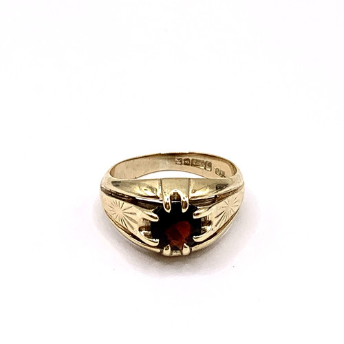 Garnet ring 9ct - garnet,