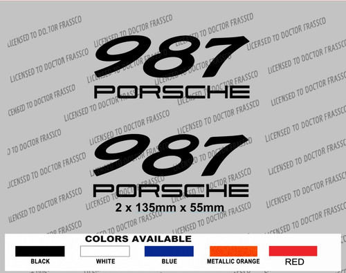 Porsche 987 decal stickers - **,