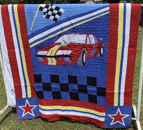 Car race twin - twin, quilt