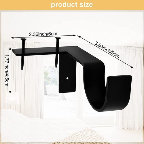 Curtain rod brackets screwless - curtain,
