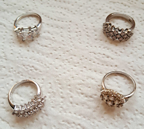 Qvc lot silver - 4, crystal