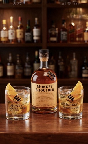 Monkey shoulder whisky glass - monkey,
