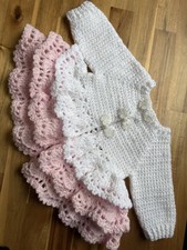 Crochet Baby Cardigan Pink And