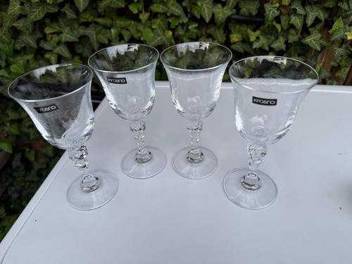 Krosno etched wine glasses - krosno,