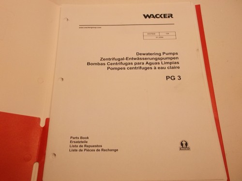 Wacker pg3 dewatering pumps - dewatering,