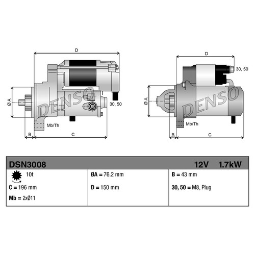 Starter motor for - motor,