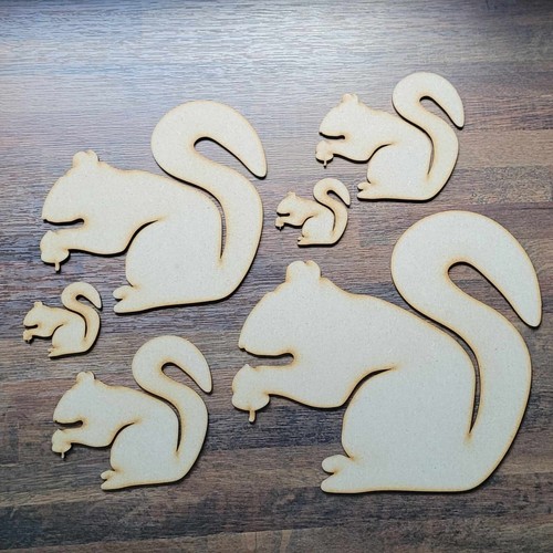 Wooden large squirrel craft - wooden,
