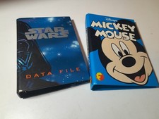 2 x Junior FunFax Organisers, Disney Mickey Mouse & Star Wars Data File, Unused