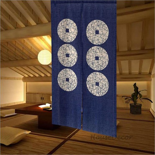 Blue six coins japanese - coins, style