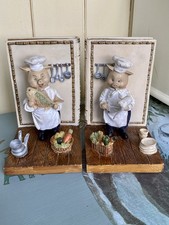 Vintage Academy Collection Home Cooking Piggies Chef Book Ends 