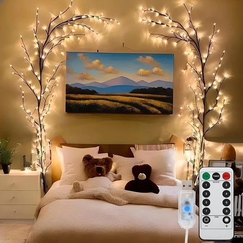 Leds rattan branch lights - rattan,