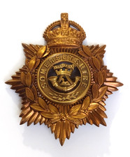WW1 Somerset Light Infantry (Prince Albert's) Helmet Plate KC 2 Parts - Original