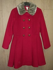 Monsoon Girls Red Faux Wool