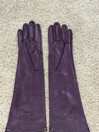 Long purple leather - long,