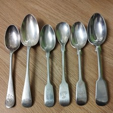 6 Vintage Silver Plated