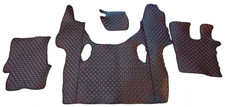 Black red eco - leather, floor