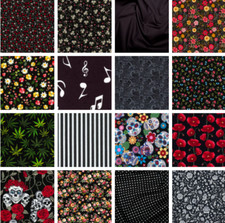 Black 100% Cotton Fabric Black