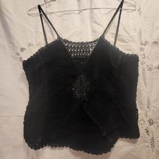 Black Seude Chainmail Crochet