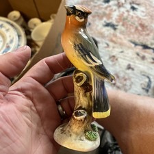 Vintage Hand Painted Waxwing