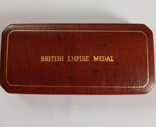 Original British Empire Medal Box and Ribbon. Free Postage. WW2.