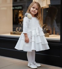 Girls princess White Jacquard