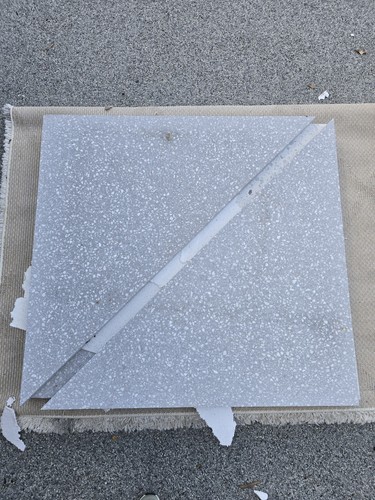 Grey terrazzo triangle stone - grey,