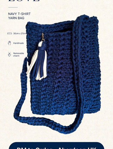 Handmade crochet navy blue - handmade,