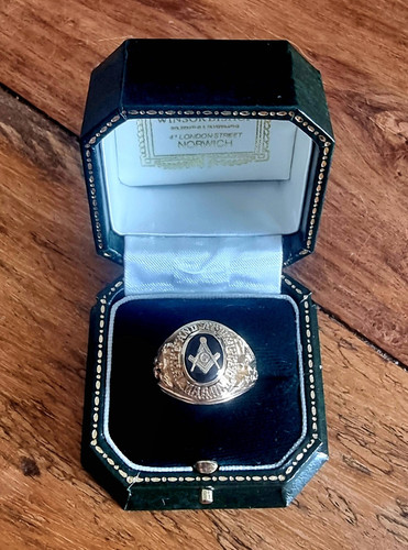 10k gold vintage masonic - gold,