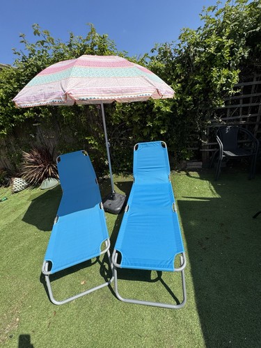 Folding metal sunlounger sun - metal,