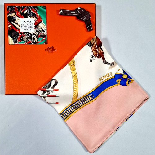 Rare vintage hermes silk scarf - hermes,