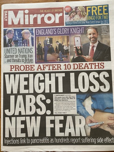 Daily mirror newspaper - mirror,