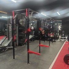 Free Standing Rig 4 Bay Rack Squat Rack With 8 J Hooks And 4 Safety Bars