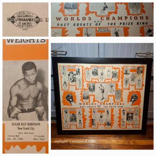 Large framed 1947 boxing - large,