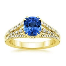 2 Ct Cushion Natural Sapphire