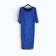 David Emanuel Blue Lace Dress