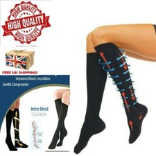 Flight Travel Unisex Miracle Compression Socks Anti Swelling Fatigue DVT Support