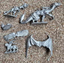 Lead Figures Dragon Monster Fantasy Dungeons Dragons Unpainted Ral Partha Bundle