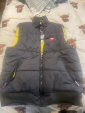 Abercrombie & Fitch Down Puffer Gilet Feathers Medium Black Yellow Sleeveless 