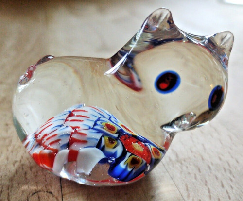 Millefiori cute glass cat - millefiori,