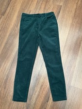 Women’s OASIS Green Skinny Fit Corduroy Fine Cord Trousers Size 12 L26.5”