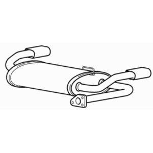 Rear exhaust silencer back - exhaust,