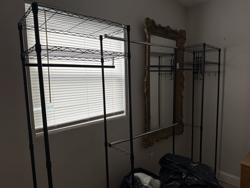 Black metal freestanding - metal,