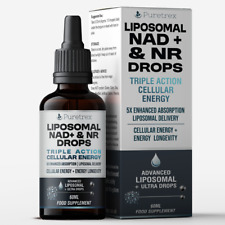 Liposomal NAD+ & NR 60ml Drops with Trans-Resveratrol, CoQ10 Anti-Ageing Immune