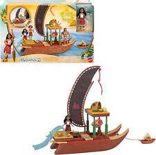 Mattel Disney Moana 2 Toys, Moana’s Adventure Canoe Playset with Floating Canoe,