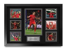 Stephen Gerrard Liverpool Framed Printed Autograph Picture for Football Fans