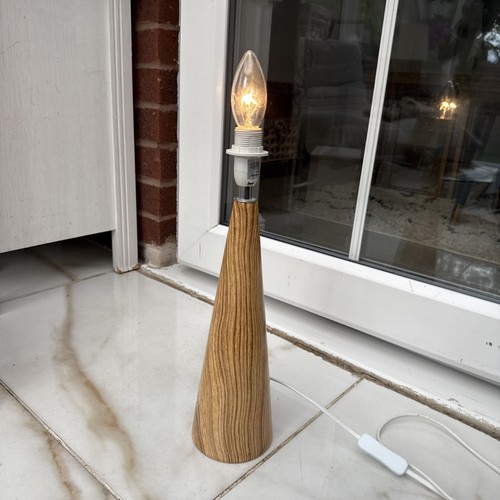 Wooden style table lamp 38cm - wooden,