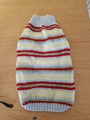Hand knitted dog jumper 30cms - hand,